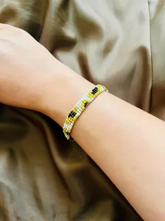 دستبند میوکی مدل پلنگی باریک